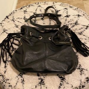 American Eagle Leather and Suede Bucket Purse